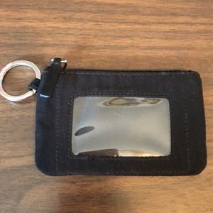 Vera Bradley black zip id case